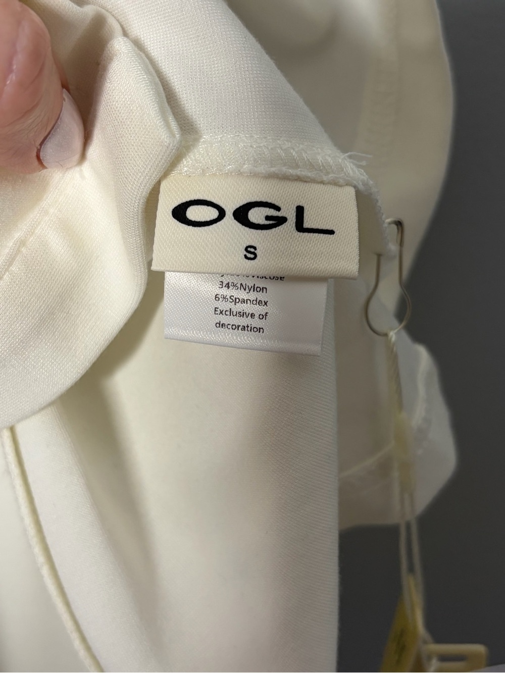 NWT OGL Sleeveless Belted Shirt White Size Small - Picture 5 of 5